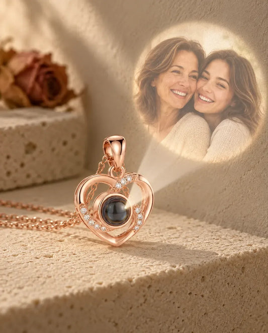 Collana con Foto Dentro - proietta la foto nascosta sul muro