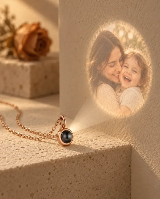 Collana con Foto Dentro - proietta la foto nascosta sul muro