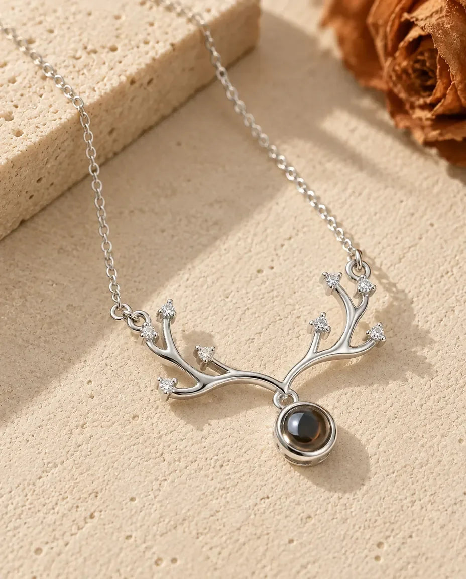 Collana con Foto Dentro - vista frontale in argento