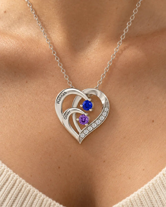 Collana di Coppia in Argento 925 - indossato da una modella