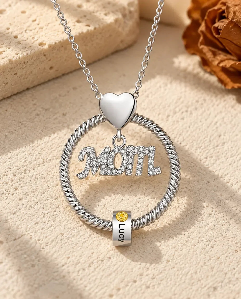 Collana Personalizzata per la Mamma - vista frontale in argento