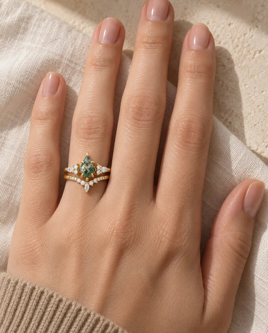 Anello Agata Muschiata - indossato alla mano