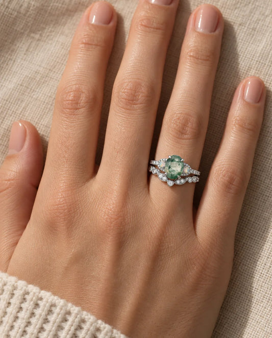 Anello Agata Muschiata - indossato alla mano