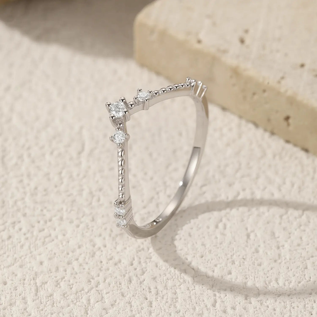 Anello Moissanite Sottile in Argento 925 – Colore D VVS1 con Certificato GRA, Fedina Impilabile