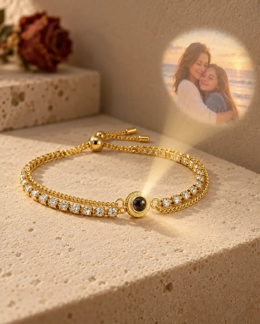 Bracciale con Foto Dentro - proietta la foto nascosta sul muro