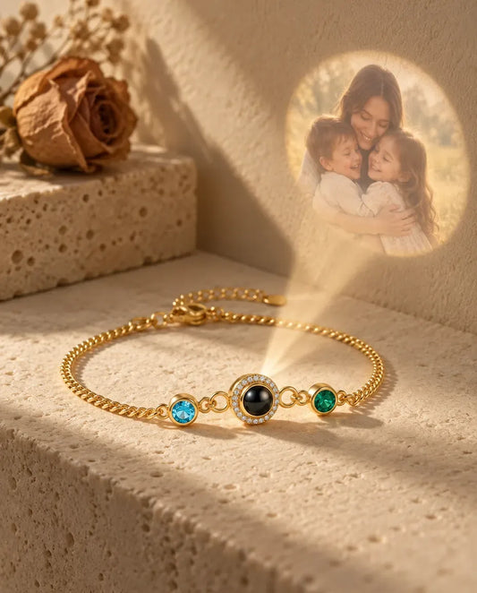 Bracciale con Foto Dentro - proietta la foto nascosta sul muro