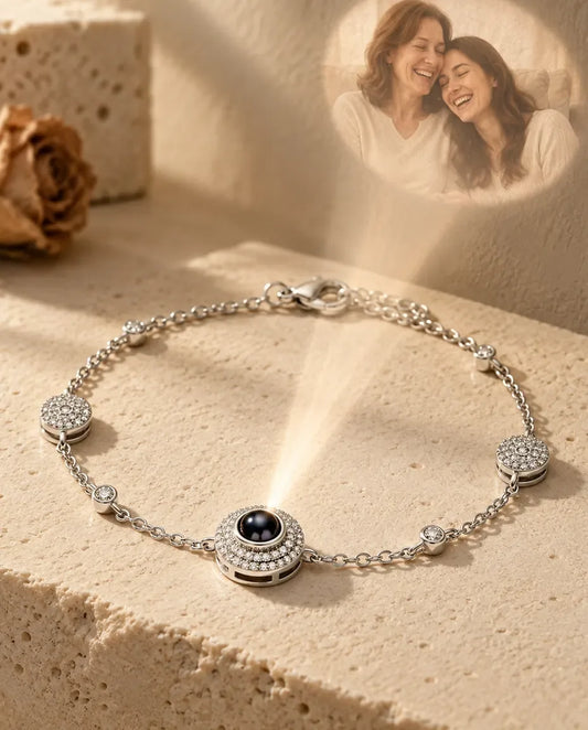 Bracciale con Foto Dentro - proietta la foto nascosta sul muro