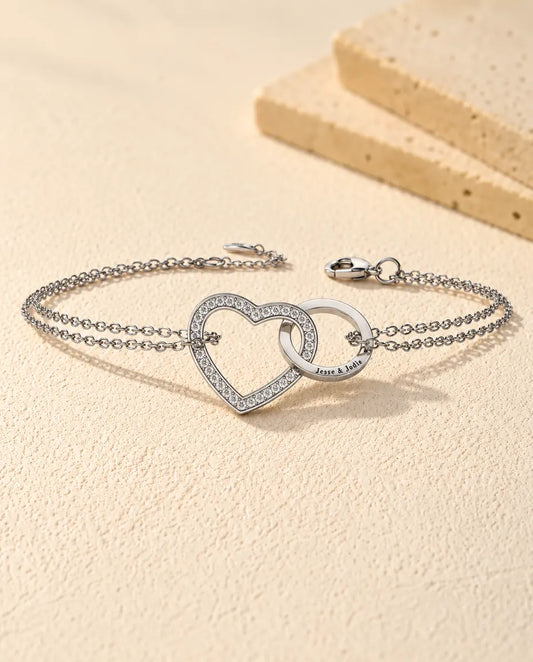 Bracciale Inciso in Argento 925 - vista frontale in argento