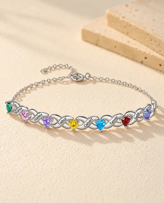 Bracciale Personalizzato Infinito Intrecciato - vista frontale
