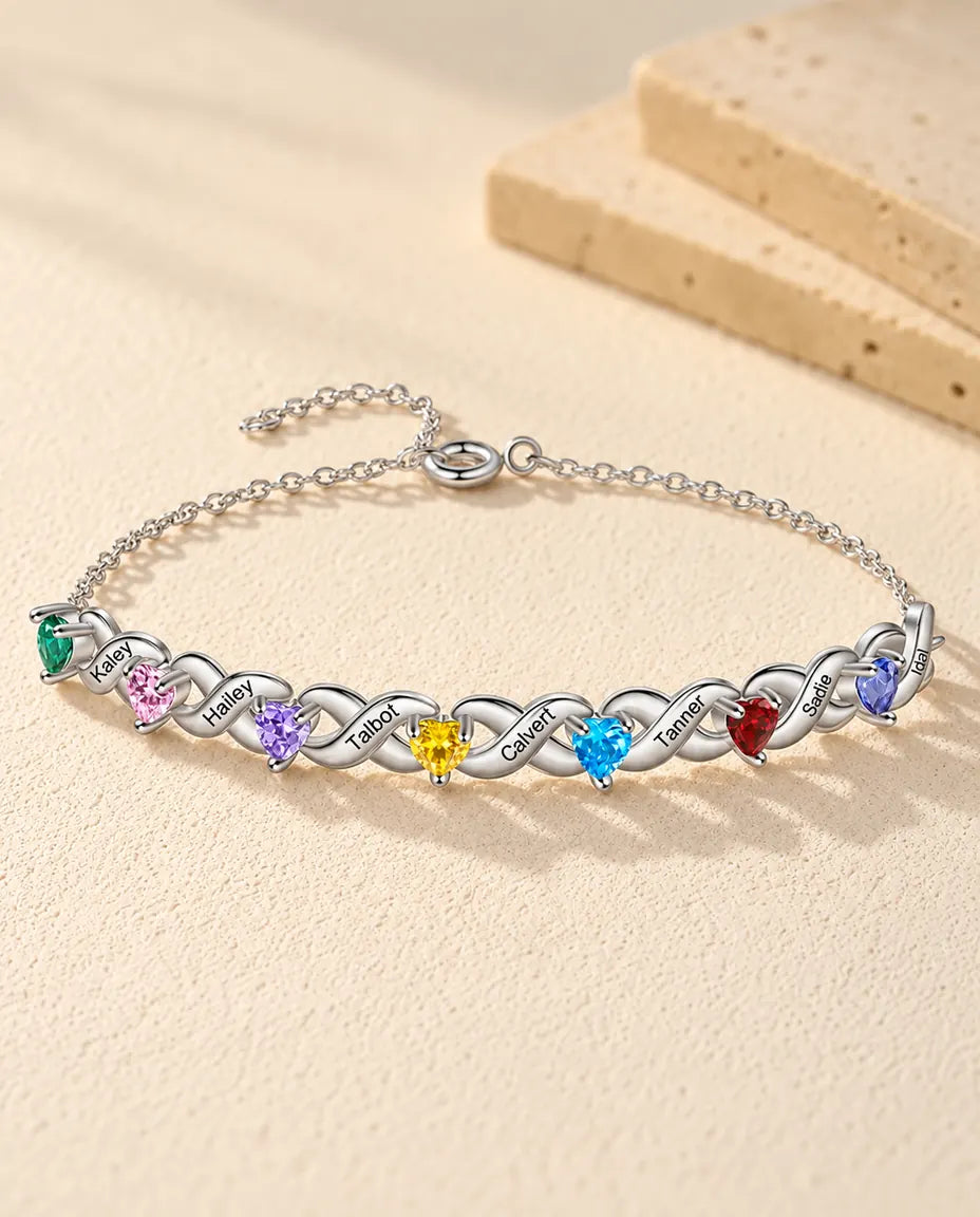 Bracciale Personalizzato Infinito Intrecciato - vista frontale