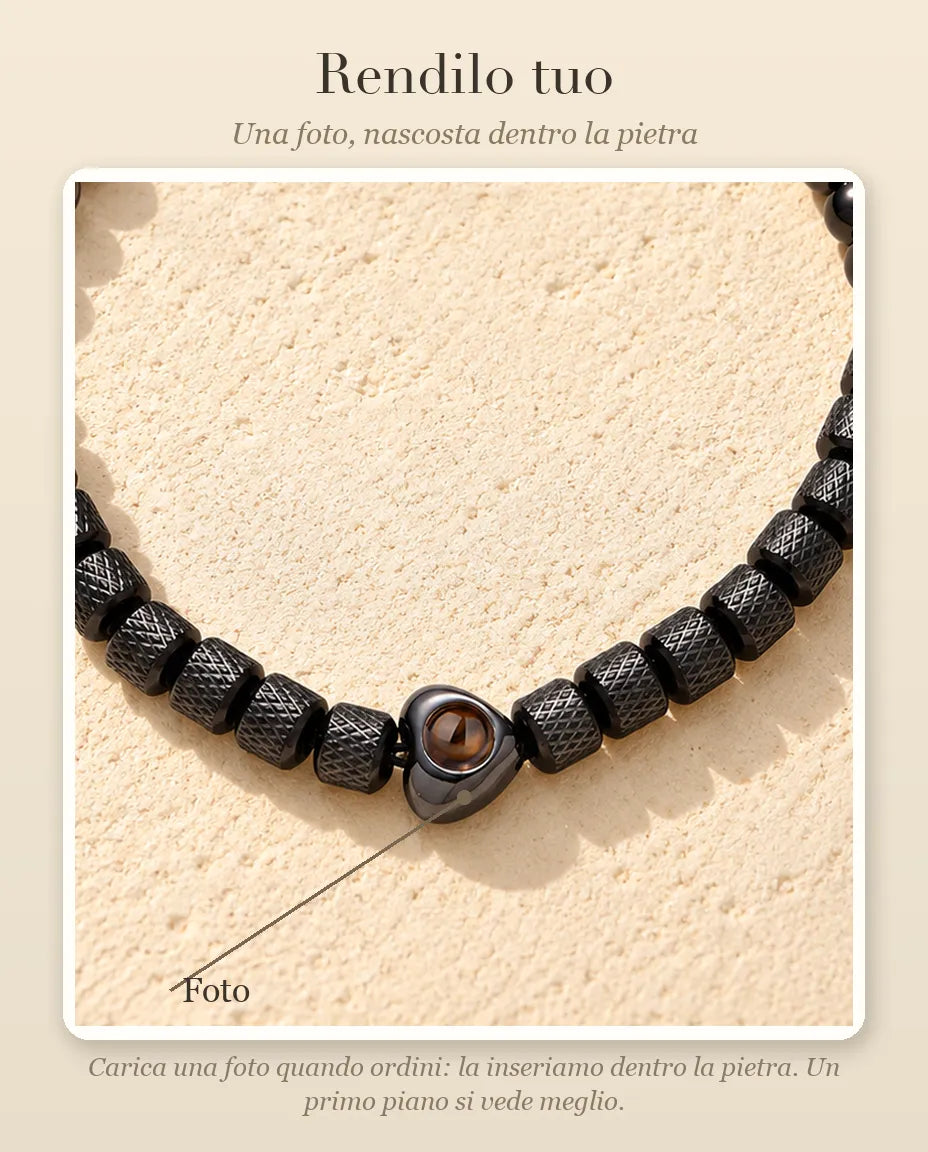 Guida alla personalizzazione: dove va la tua Foto dentro la pietra della perla a cuore