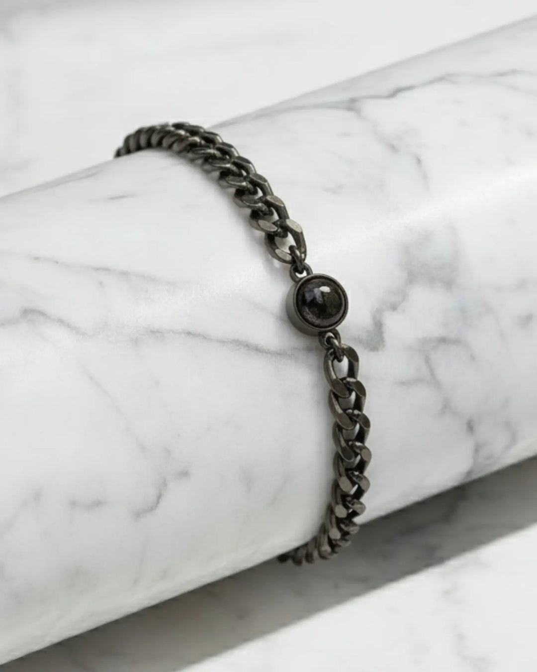 Bracciale Uomo con Foto Dentro – Acciaio Inossidabile Vintage e Pelle, Personalizzato, Regalo per Lui e Papà