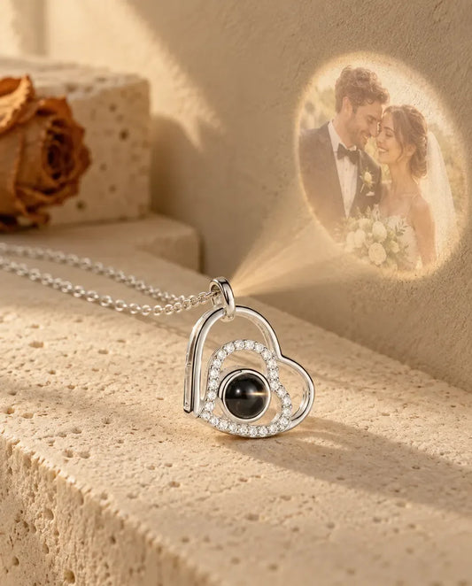 Collana con Foto Dentro - proietta la foto nascosta sul muro
