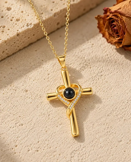 Collana con Foto Dentro - finitura oro