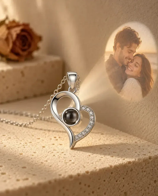 Collana con Foto Dentro - proietta la foto nascosta sul muro