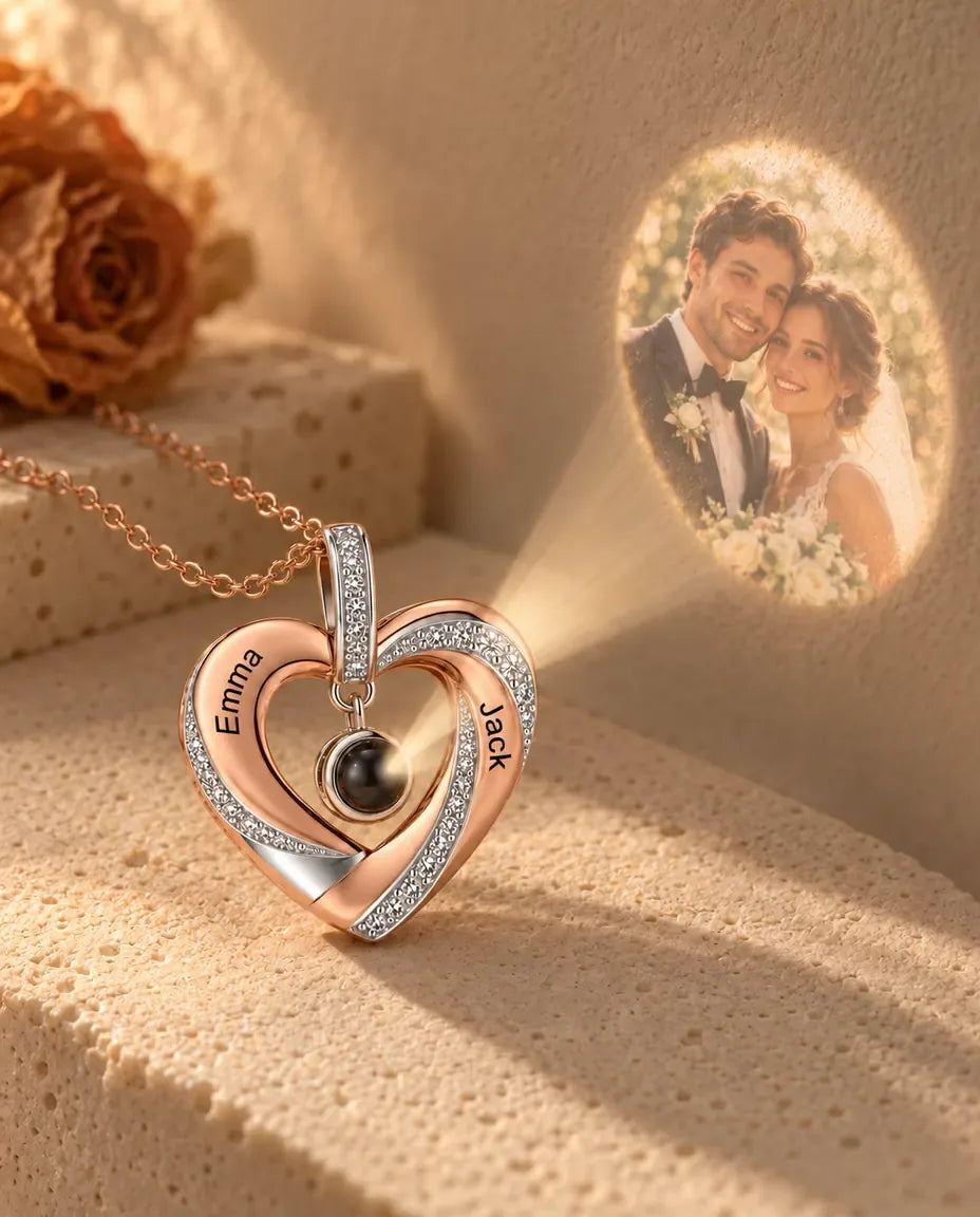 Collana con Foto Dentro - proietta la foto nascosta sul muro