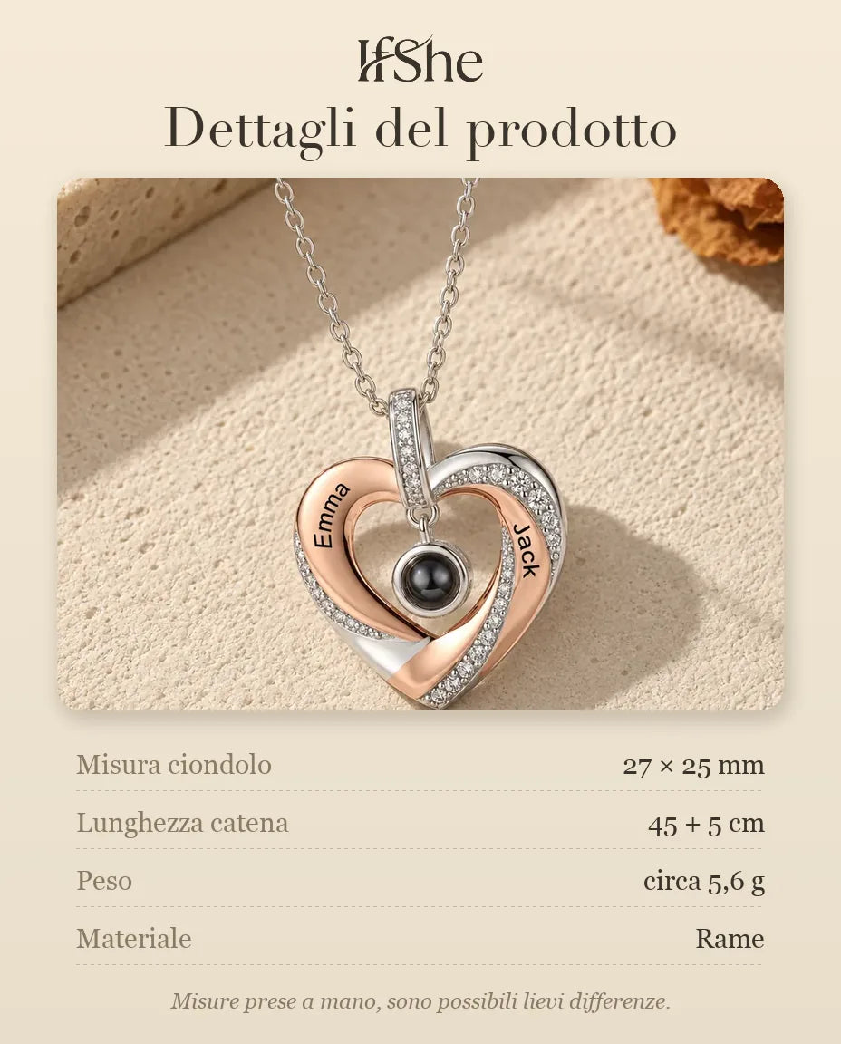 Collana con Foto Dentro - misure e materiale