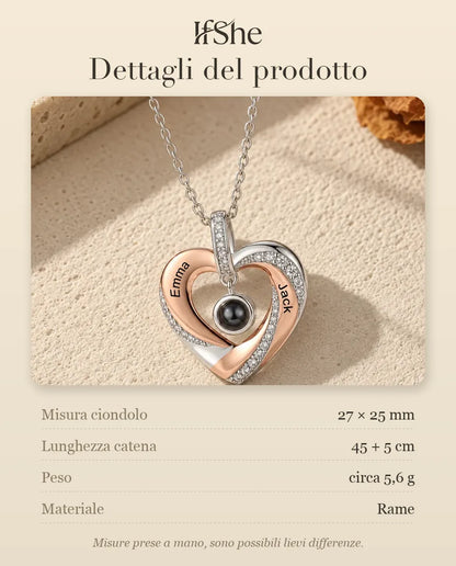 Collana con Foto Dentro - misure e materiale