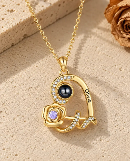 Collana con Foto Dentro - vista frontale in argento