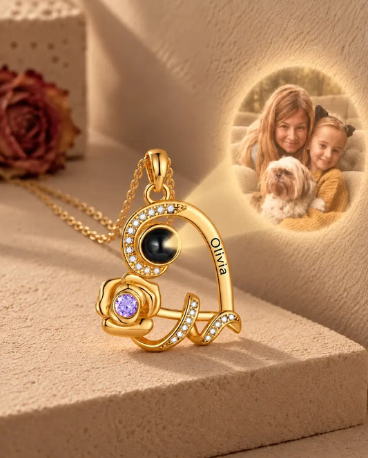 Collana con Foto Dentro - proietta la foto nascosta sul muro