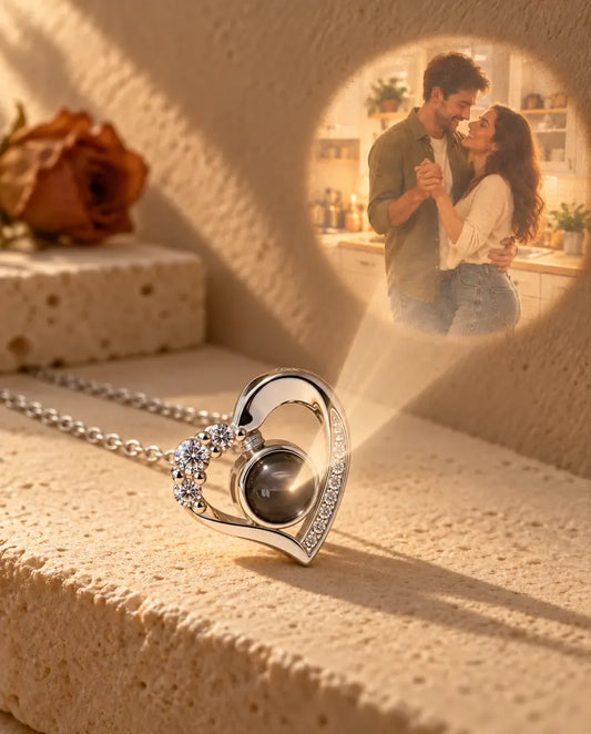 Collana con Foto Dentro - proietta la foto nascosta sul muro