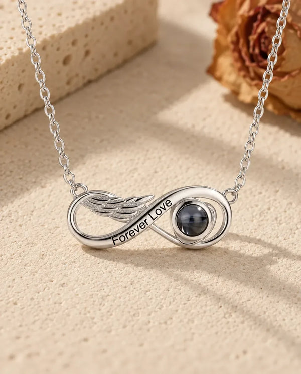 Collana con Foto Dentro - vista frontale in argento