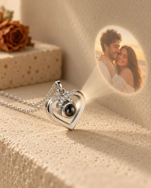 Collana con Foto Dentro - proietta la foto nascosta sul muro
