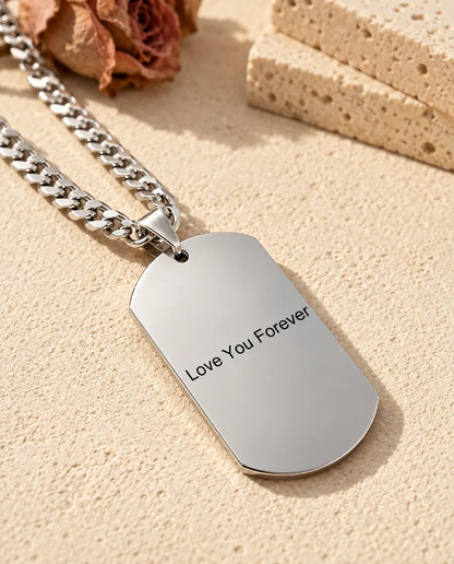 Retro inciso con Love You Forever, visto di sbieco