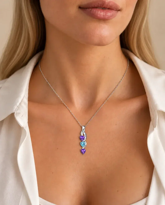 Collana Personalizzata in Argento 925 - indossato da una modella