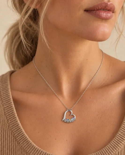 Collana Mamma Personalizzata - indossato da una modella