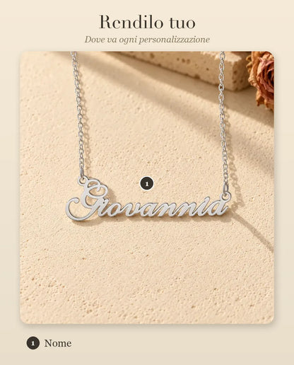 Collana con Nome Personalizzato in Argento 925 - guida alla personalizzazione: dove va il nome